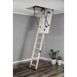 Чердачная люк-лестница Oman Складная 3-х секционная противопожарная Maxi EI45