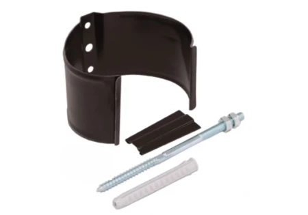 Кронштейн трубы ПВХ d-90 мм на кирпич металлический Grand Line шоколадный RAL 8017