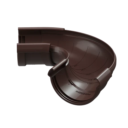 Угол желоба регулируемый d-141 мм 90-160 гр ПВХ Döcke Lux шоколад RAL 8019