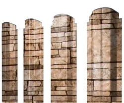 Штакетник Grand Line П-образный Print Elite 0,45 фигурный