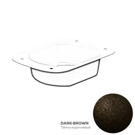 Воронка выпускная 76x102 мм Металл Профиль FORAMINA FREEZE QUADRO Valori двухстороннее 0,6 DarkBrown