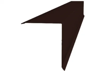 Планка конька односкатной кровли Grand Line 160x160 0,5 PurLite Matt цвет RAL 8017