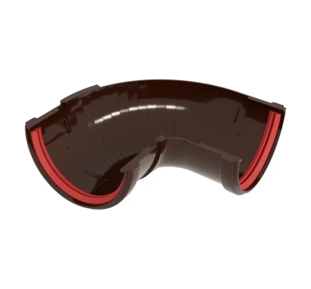 Угол желоба составной d-120 мм 90-150 гр ПВХ Grand Line Классика коричневый RR 32