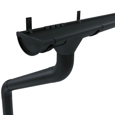 Комплект металлического водостока ГрандЛайн GL PE Matt d-125x90 мм Полиэстер Matt RAL 9005 в Санкт-Петербурге фото