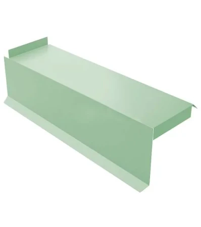 Планка сегментная торцевая левая Металл Профиль 400 мм 0,5 Norman цвет RAL 6019 Планка сегментная торцевая левая Металл Профиль 400 мм 0,5 Norman цвет RAL 6019