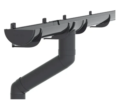 Комплект пластикового водостока d-120/90 мм ГрандЛайн Классика графит RAL 7024 в Санкт-Петербурге фото