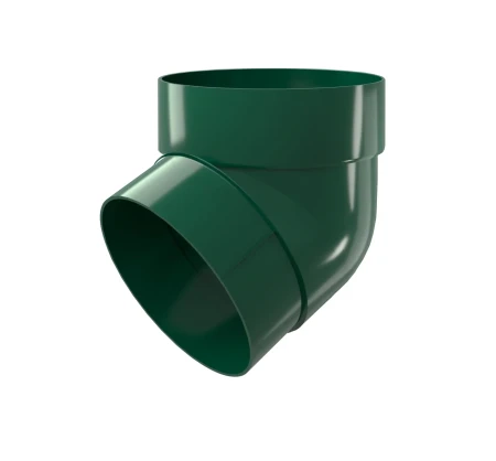 Колено трубы d-90 мм 67 гр ПВХ Grand Line зеленый RAL 6005