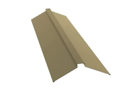 Планка конька плоского Grand Line 115x30x115 0,45 Полиэстер цвет RAL 1014