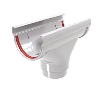 Воронка желоба ПВХ d-135x90 мм ГрандЛайн Дизайн белая RAL 9003