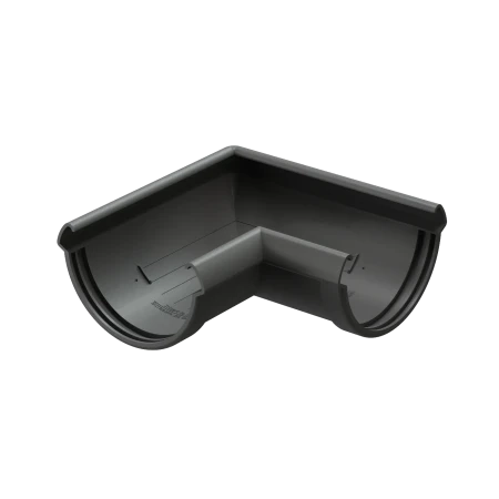 Угол желоба универсальный d-141 мм 90 гр ПВХ Döcke Lux графит RAL 7024