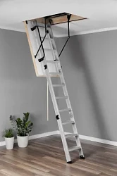 Чердачная люк-лестница Oman Алюминиевая складная 3-х секционная Alu Profi Lite