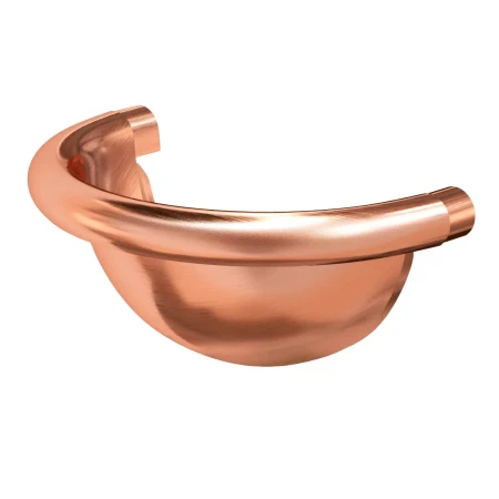 Заглушка желоба универсальная полукруглая d-150 мм Aquasystem Элит 0,6 медный