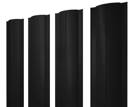 Полукруглый Slim Velur 0,5 RAL 9005 прямой