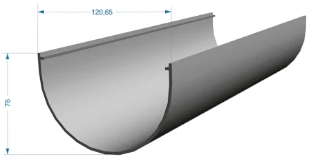 Желоб полукруглый ПВХ d-120 мм 3 м Döcke Premium в Санкт-Петербурге фото