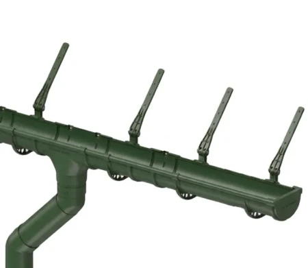 Комплект пластикового водостока d-120x80 мм Döcke Standard зеленый RAL 6005 в Санкт-Петербурге фото