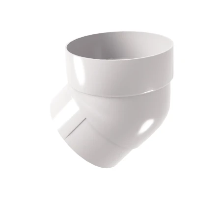 Колено трубы d-90 мм 45 гр ПВХ Grand Line белое RAL 9003