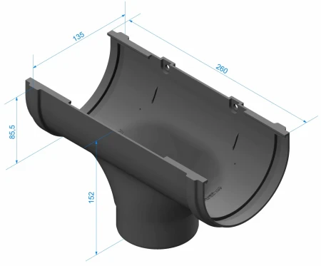 Воронка желоба ПВХ d-120x85 мм Döcke Premium в Санкт-Петербурге фото