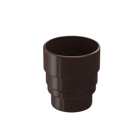 Переходник трубы (муфта) водостока ПВХ Döcke Lux шоколад RAL 8019
