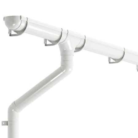 Комплект пластикового водостока d-135/90 мм ГрандЛайн Дизайн белый RAL 9003 в Санкт-Петербурге фото