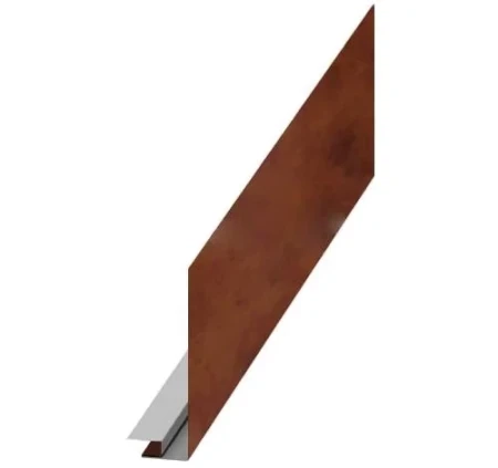 Планка карнизного свеса сложная Металл Профиль 250x50x2000 0,50 CLOUDY цвет Anticato Терракотовый