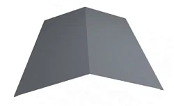 Планка конька плоского простая Металл Профиль 145x145x2000 Полиэстер 0,45