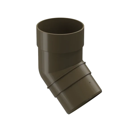 Колено трубы d-85 мм 45 гр ПВХ Döcke Premium каштан RAL 8017