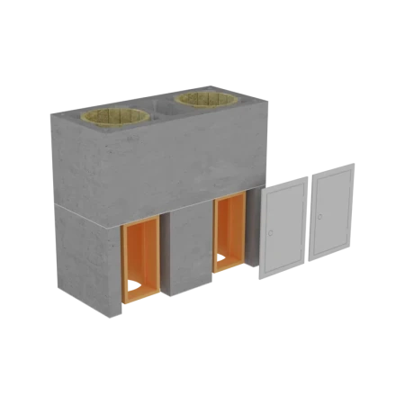 Комплект дополнительной дверцы прочистки Schiedel Uni 0.66 пм для двухходового дымохода без вентканала Ø-200/200 мм