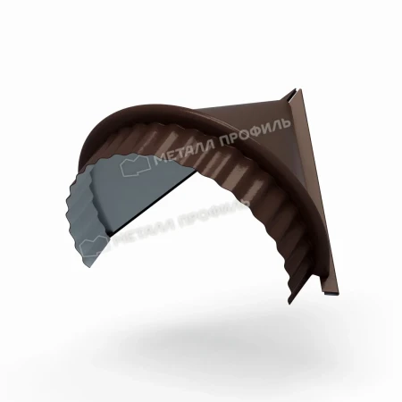 Заглушка конька круглого конусная Металл Профиль 0,50 PURETAN цвет RAL 8017