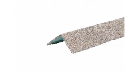 Уголок металлический наружный Hauberk (гранулят) серо-бежевый