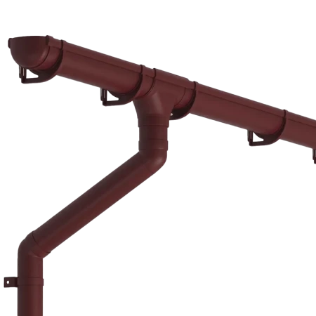 Комплект пластикового водостока d-135/90 мм ГрандЛайн Дизайн бордо RAL 3005 в Санкт-Петербурге фото