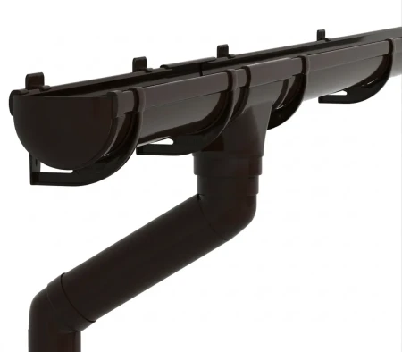 Комплект пластикового водостока d-135/90 мм ГрандЛайн Дизайн коричневый RR 32 в Санкт-Петербурге фото