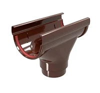 Воронка желоба ПВХ d-135x90 мм ГрандЛайн Дизайн шоколадная RAL 8017