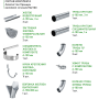Комплект металлического водостока Аквасистем Премиум d-150x100 мм 6 м/3 м Оцинкованный в Санкт-Петербурге фото