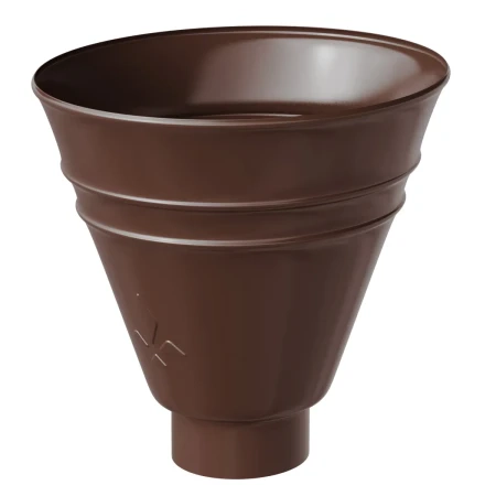 Воронка водосборная круглая для трубы d-100 мм Aquasystem Premium PU 0,6 RAL 8017