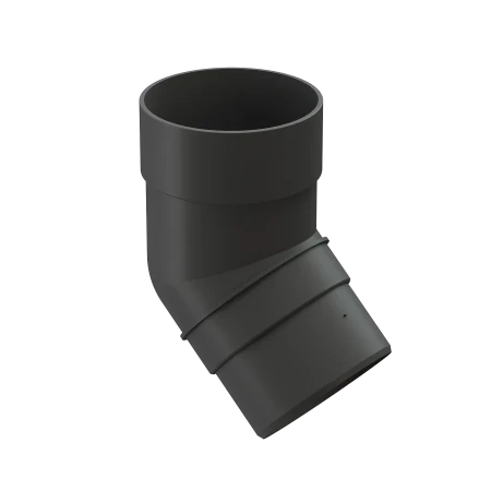 Колено трубы d-85 мм 45 гр ПВХ Döcke Premium графит RAL 7024