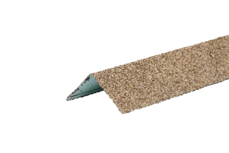 Уголок металлический наружный Hauberk (гранулят) песчаный