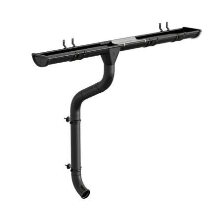 Комплект металлического водостока Аквасистем Комфорт d-125x90 мм 6 м/3 м Полиэстер 0,55 RAL 9005 в Санкт-Петербурге фото