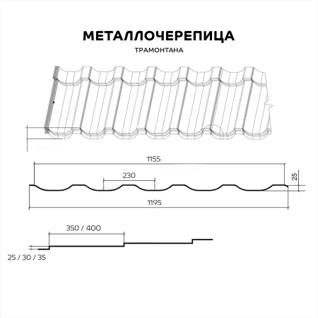 Трамонтана Norman 0,5 Ral 6019