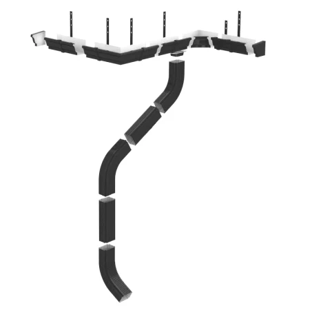 Кронштейн трубы на кирпич 76x102 Металл Профиль Бюджет Полиэстер 0,5 RAL 7024