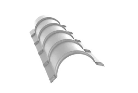 Планка конька полукруглого Grand Line 0,5 Satin цвет RAL 9003