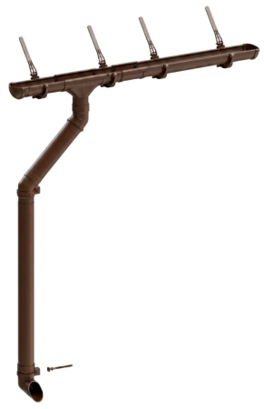 Комплект пластикового водостока d-141x100 мм Döcke lux шоколад RAL 8019 в Санкт-Петербурге фото