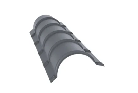 Планка конька полукруглого Grand Line 0,5 Satin цвет RAL 9006