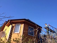 Монтаж водосточной системы Металл Профиль на деревянном доме