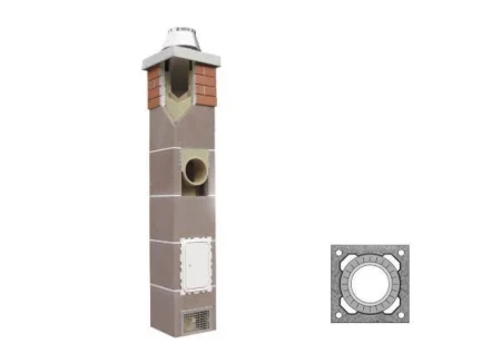 Готовый комплект одноходового дымохода Schiedel Uni 4 пм, Ø-300 мм без вентканала