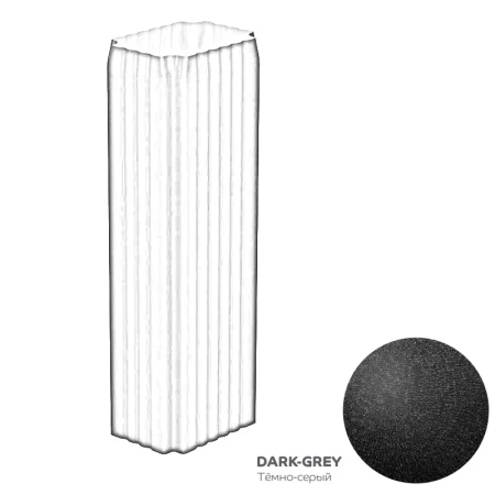 Труба водосточная 76x102x3000 мм Металл Профиль FORAMINA FREEZE QUADRO Valori двухстороннее 0,5 DarkGrey