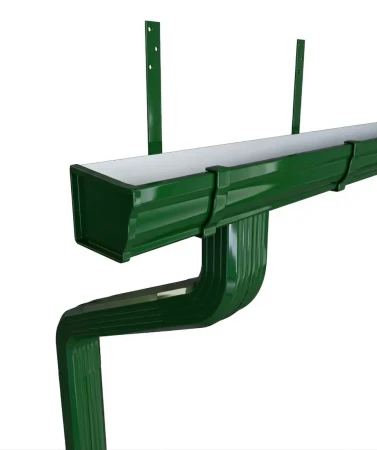 Комплект металлического водостока ГрандЛайн Vortex 127x78 мм Полиэстер RAL 6005 в Санкт-Петербурге фото