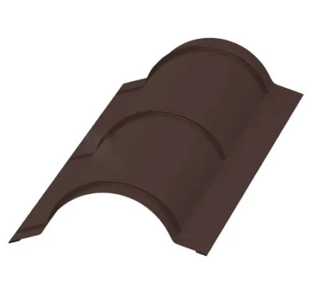 Планка конька круглого Металл Профиль R110x2000 0,45 Полиэстер цвет RAL 8017