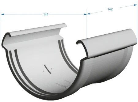 Соединитель желоба d-141 мм ПВХ Döcke Lux в Санкт-Петербурге фото