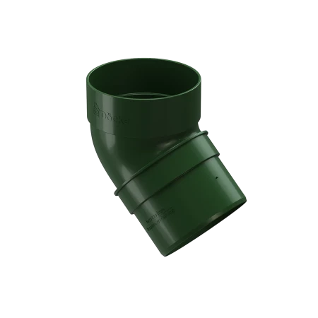 Колено трубы d-80 мм 45 гр ПВХ Döcke Standard зеленое RAL 6005