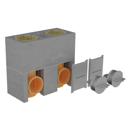 Комплект шибера для двухходового дымохода Schiedel Uni с вентканалом Ø-160/200L мм (1 задвижка)